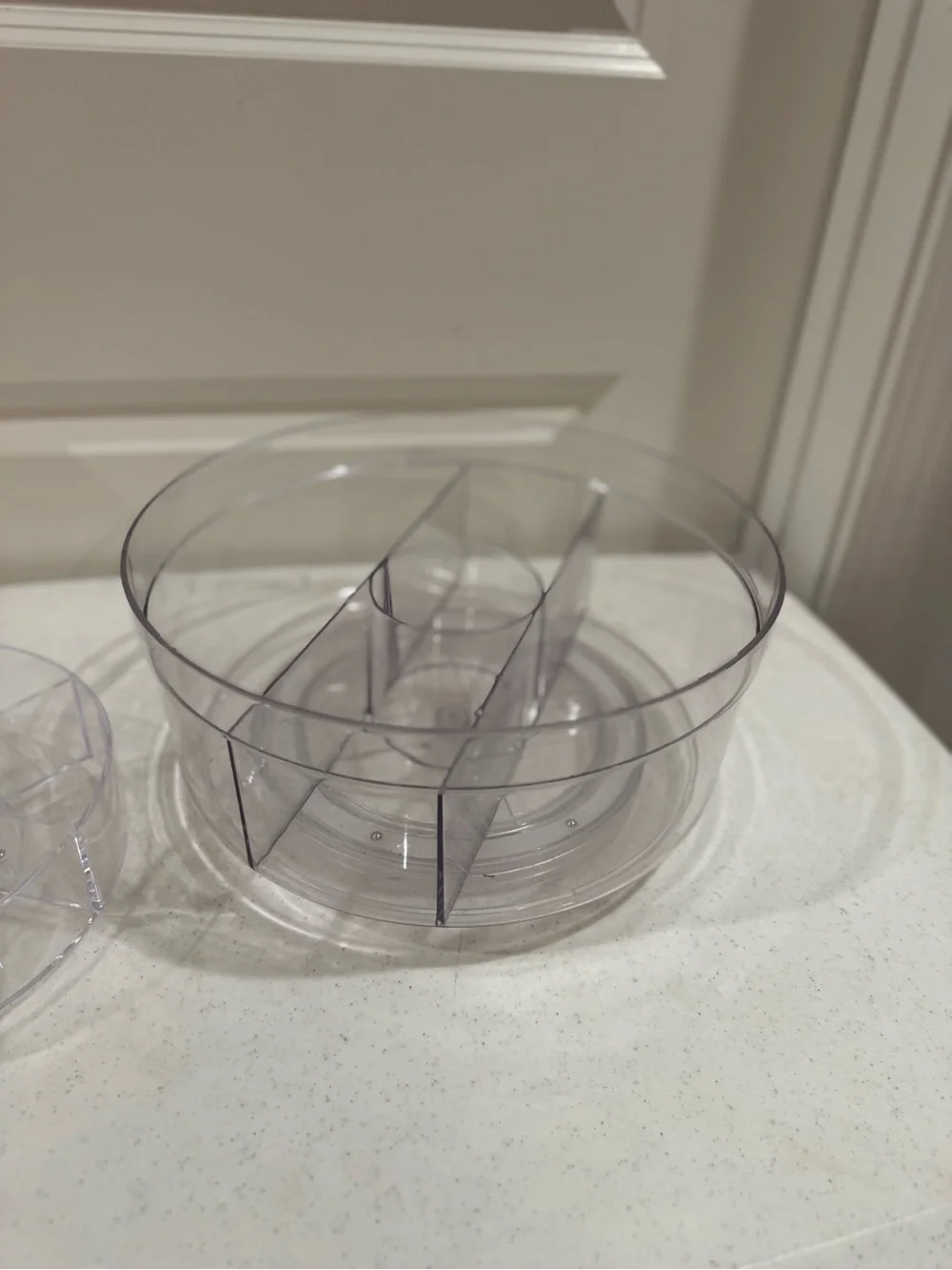 Clear Rotating Cosmetic Organizer - 2-Piece Makeup Storage Set